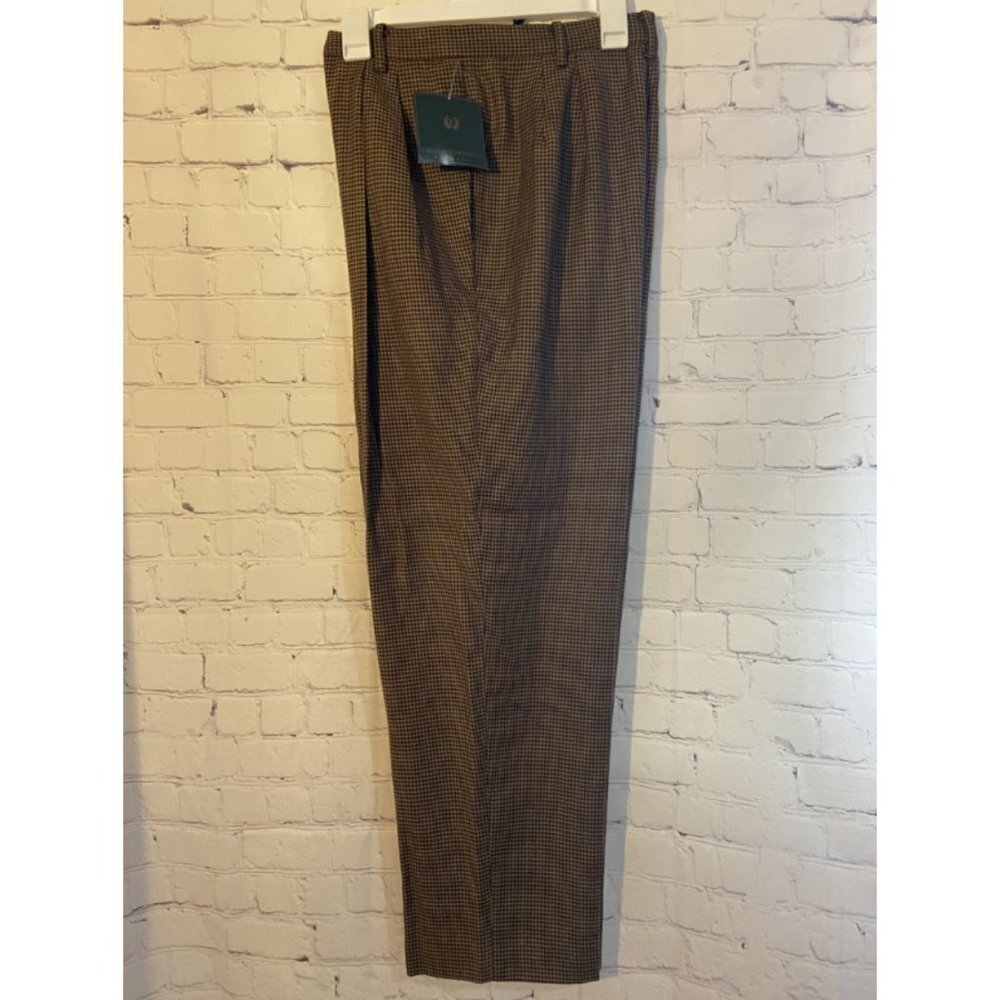 Embassy Row Classic Petites Pants Brown Tweed